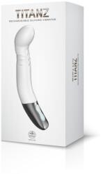 NMC Titanz 8" Silicone Rechargeable Vibrator In Ivory White - vibriteszt