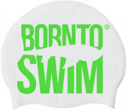 B2S Úszósapka BornToSwim Classic Silicone Fehér/zöld