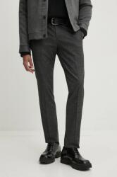 HUGO BOSS nadrág gyapjú keverékből szürke, chino, 50527819 - szürke 52