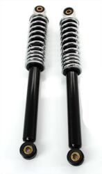 Lengéscsillapító szett 330mm 8mm fekete króm Zündapp ZD, ZR, ZA, A, X, ZS, Hercules Prima, DKW, KTM, Rixe számára Diverse / Import Futómű és fék alkatrész Lengéscsillapító