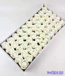 Szappanrózsa fej 50 db/doboz 5, 5x6, 5 cm - Fehér