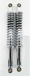  Króm lengéscsillapító 395mm hidraulikus, 5 fokozatban állítható, 10mm/12mm perselyekkel Zündapp, Hercules, Kreidler, Puch, mofa, moped, mokick számára Diverse / Import Futómű és fék alkatrész Lengéscs