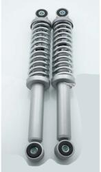  Lengéscsillapító szett szürke 290mm 8mm perselyek 6mm rugóval Puch MV, MS, VS, VZ, M, Zündapp Bergsteiger M 25, 50 típus 434, Hercules, Puch, Miele, DKW, KTM, Rixe, Kreidler számára Diverse / Import F