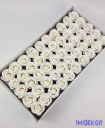  Szappanrózsa fej 50 db/doboz Beauty 6x5, 5 cm - Fehér