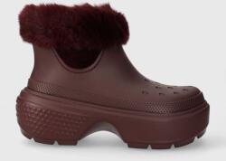 Crocs hócipő Stomp Lined Boot bordó, 208718 - burgundia Női 37/38
