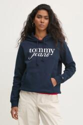Tommy Hilfiger felső sötétkék, női, nyomott mintás, kapucnis, DW0DW20170 - sötétkék M