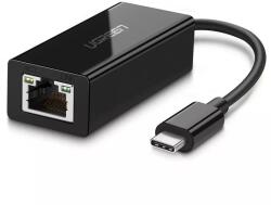 UGREEN ADAPTOR RETEA Ugreen, "US236" extern, USB Type-C (T) la port 10/100/1000 Mbps RJ-45, negru "50307" (timbru verde 0.18 lei) - 6957303853076 (50307)