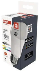 EMOS LED izzó GoSmart A60 / E27 / 9 W (60 W) / 806 lm / RGB / dimmelhető / Wi-Fi ZQW514R (EMOS-ZQW514R)