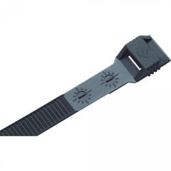 SapiSelco 175x6 Lapos szimpla fejű külső fogazású extrém rugalmas kábelkötegelő - Kültéri alkalmazáshoz is (100db/cs) SapiSelco [COL. 3.411]