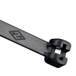 SapiSelco - Ipari Minőség 200x3, 5 fekete EXTRA ERŐS Fémnyelves kábelkötegelő - gyorskötöző (100db/csomag) SapiSelco [MET-3-2111R]