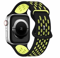 Gigapack Apple Watch Series Pótszíj, fekete/sárga (149570) (GP-149570)