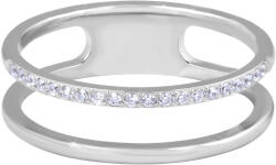 Troli Inel dublu minimalist din oțel Silver 52 mm