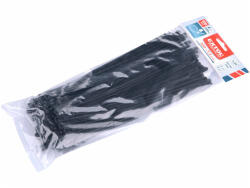 Extol Premium kábelkötegelő 7, 2×300 mm 100db, többször használható (oldható) fekete nylon; UV-, s (8856258)