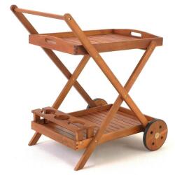 Casaria® Tálalókocsi - akác (100537)