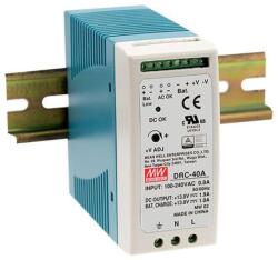 MEAN WELL DRC-40A kapcsolóüzemű szünetmentes tápegység 40W/13.8V/0-1.9A (DRC-40A)