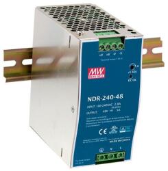 MEAN WELL NDR-240-48 kapcsolóüzemű tápegység 240W/48V/0-5A (NDR-240-48)