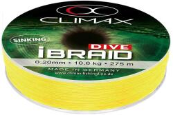 Climax iBraid Dive Sinking Zsinór - 275 m, 0.12 mm, 5.0 kg, Fluo Sárga