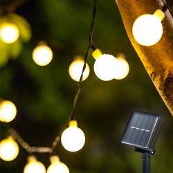 Brilagi - соларна LED декоративна верига BUBBLE 50xLED/8 режима 7m IP65 топла бяла (BG1325)