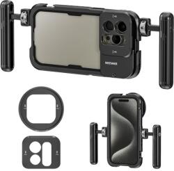 Neewer Set Neewer PA024k, cușcă de ultra-stabilizare + 2x mâner pentru iPhone 15 MAX, 15 PRO MAX (10103135)