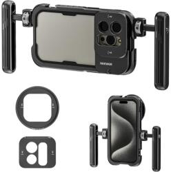 Neewer Set Neewer PA023k, cușcă ultra-stabilizatoare + 2x mâner pentru iPhone 15, 15 PRO (10103134)
