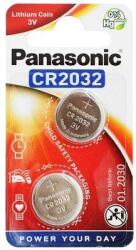 Panasonic CR2032 3V lítium gombelem (2db/csomag) (CR-2032EL/2B) (CR-2032EL/2B)