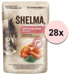 Shelma Shelma Cat Capsule somon-spirulina în sos 28 x 85 g