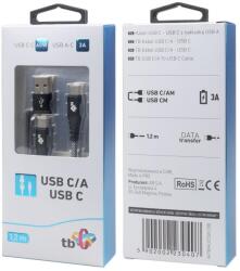 TB TOUCH 2in1 kábel USB-C - USB C és USB A, 1, 2m (AKTBXKUCTOA120B)