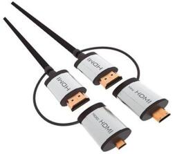 Platinet OMEGA HDMI v1.4 kábel fekete 1, 5m adapter miniHDMI és microHDMI számára (OCHBA1G)