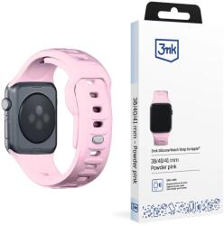 3mk Szilikon óraszíj Apple 38/40/41 mm-es órához Púder Rózsaszín (5903108565677)