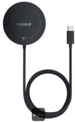 Baseus vezeték nélküli mágneses töltőpad Simple Mini4 Qi2 15W fekete (6932172658427)