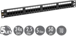 SOLARIX 19" Solarix patch panel 24 x RJ45 CAT5E UTP 150 MHz fekete 1U SX24-5E-UTP-BK 1U SX24-5E-UTP-BK (24000240)