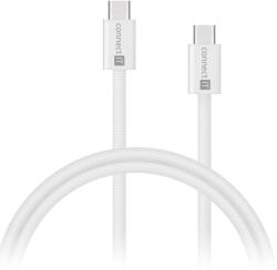 CONNECT IT Wirez kábel USB-C -> USB-C, 60 W, 1 m, FEHÉR (CCA-7010-WH)