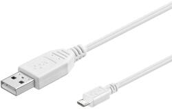 PremiumCord kábel micro USB 2.0, A-B 0, 5m, fehér (ku2m05fw)