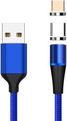 PremiumCord mágneses micro USB és USB-C töltő- és adatkábel 1m, kék (ku2m1fgb)