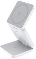 1stCOOL vezeték nélküli, összecsukható QI töltő 3in1, MagSafe, USB-C, Fehér (TN-WC10 White)