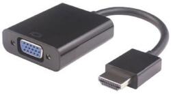 PremiumCord HDMI-VGA átalakító 3, 5 mm-es sztereó csatlakozóval - fekete színben (khcon-19)
