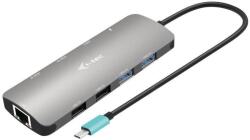 i-tec USB-C Metal Nano 2x HDMI dokkolóállomás, PD 100W (C31NANOHDM2DOCPD)