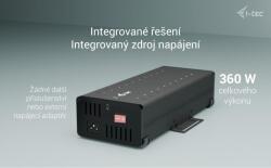 i-tec USB-C/USB-A fém töltő adat HUB, 15W portonként, 20x USB-C, 360W (CACHRGHUB20C)