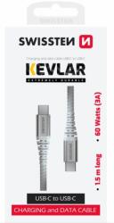 SWISSTEN Adatkábel Kevlar Usb-c / Usb-c 1, 5 M Fehér (71541014)