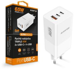 ALIGATOR Alligátor töltő PD65W, 2USB-C, 1xUSB-A, fehér (CHPD0026)