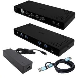 i-tec univerzális Dual 4K kijelző dokkolóállomás, Power Delivery 85W i-tec USB-C töltő 100W (CADUA4KDOCKPDB100)