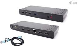 i-tec USB 3.0/USB-C/Thunderbolt, 2x HDMI dokkolóállomás, PD 100W (CADUALHDMIDOCKPD)