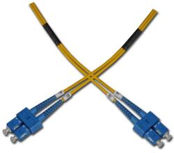 Optikai patch kábel duplex, SC-SC 9/125um SM 3m, OS2 (1022)