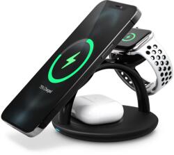 CONNECT IT MultiCharge 3 az 1-ben MagSafe vezeték nélküli gyors töltés vezeték nélküli töltő, FEKETE (CWC-9060-BK)