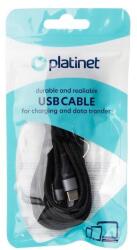 Platinet töltőkábel USB-C - USB-C 2, 1A, 42W, 2m, fekete fonott kábel (PSCCC220B)