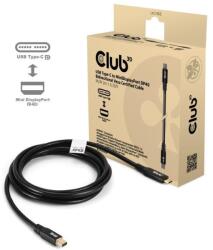 Club 3D Club3D kábel USB-C és MiniDisplayPort 2.1, 8K30Hz, DSC1.2, UHBR10, 2m (CAC-1561)