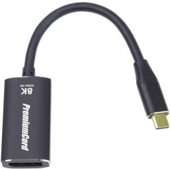 PremiumCord adapter USB-C-ről DisplayPort DP1.4 8K@60Hz és 4k@120Hz adapterre (ku31dp10)