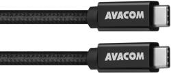 AVACOM adat- és töltőkábel USB Type-C - USB Type-C, 100cm, 100W E-Mark, fekete (DCUS-TPCC-10K100W)