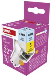 EMOS LED CLS MR16 3W(32W) 345lm GU10 CW LED CLS 3W(32W) 345lm GU10 CW (1525730116)