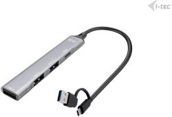 i-tec USB-A/USB-C fém HUB 1x USB-C 3.1 3x USB 2.0 (CAHUBMETALMINI4)